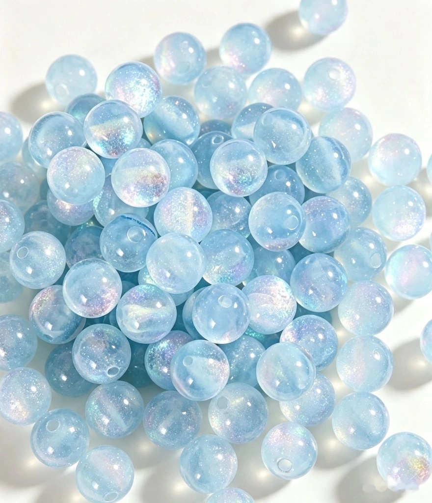 8mm 蓝色塑料珠