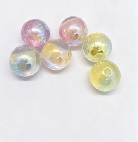 12mm Hedi Mermaid Aurora Straight Hole Round Beads