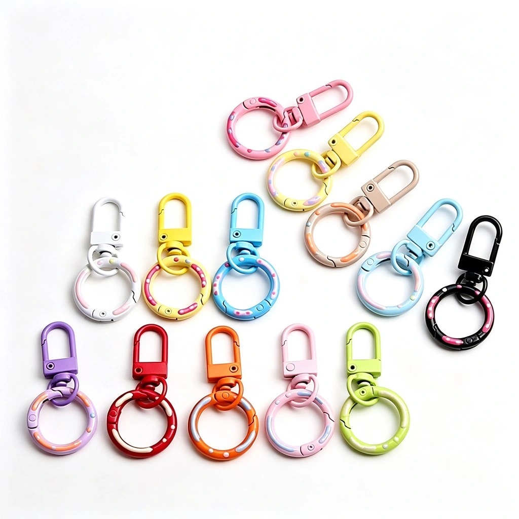 Alloy Colorful Keychain Charms